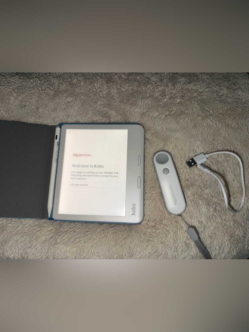 Kobo Libra Colour White + Stylus 2 + Remote + Case Bundle